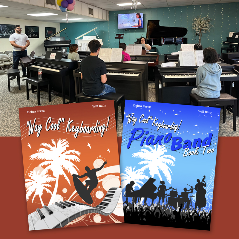 "Way Cool" Keyboarding Book 1 & "Way Cool" Keyboarding Piano Band Book Two